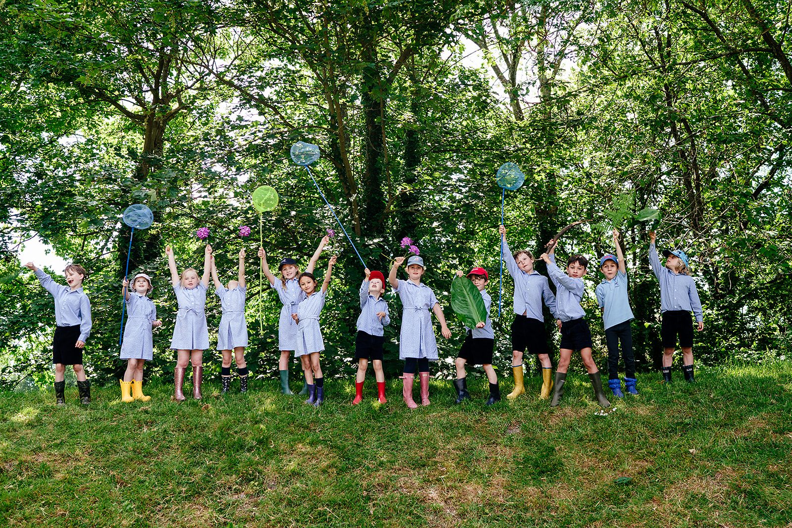 Preprep children with nets